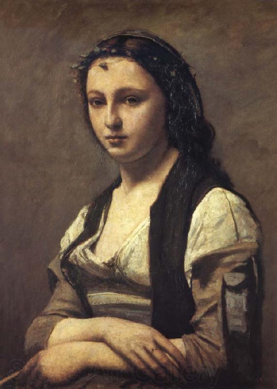 Corot Camille The woman of the pearl Spain oil painting art